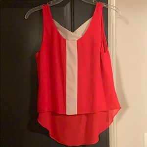 Red/ivory tank w/ crisscross back Great condition